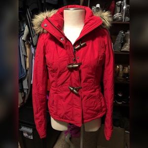 SOLD Abercrombie & Fitch Red Winter Coat Medium
